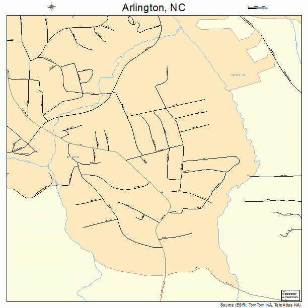Arlington, NC street map