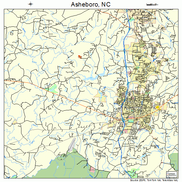 Asheboro, NC street map