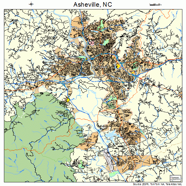 Asheville, NC street map