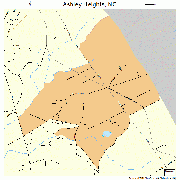 Ashley Heights, NC street map