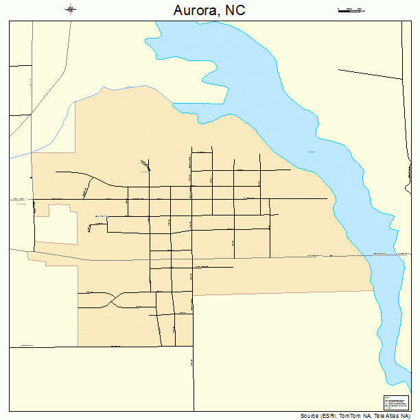 Aurora North Carolina Street Map