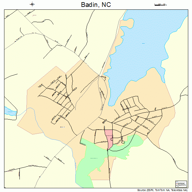 Badin, NC street map