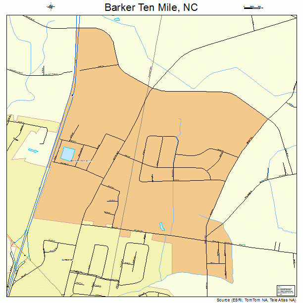 Barker Ten Mile, NC street map