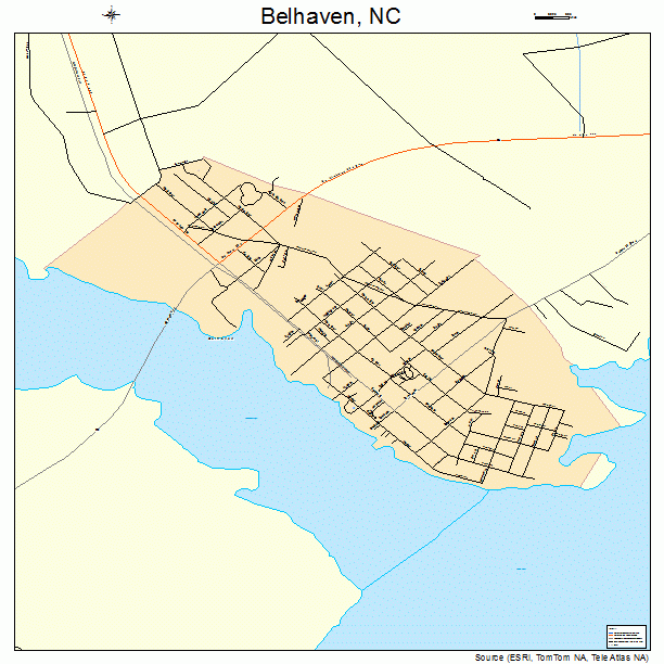 Belhaven, NC street map