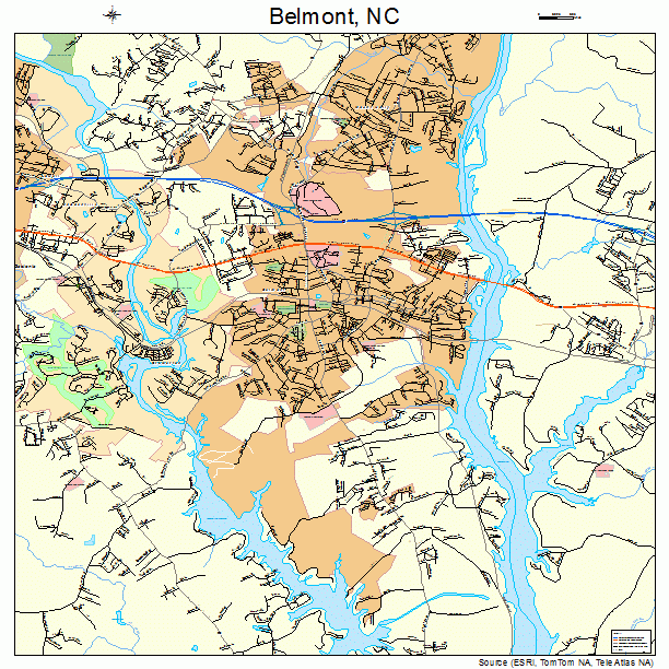 Belmont, NC street map