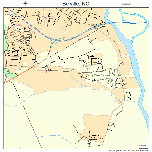 Belville, NC street map