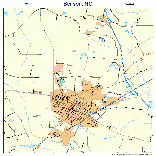 Benson, NC street map