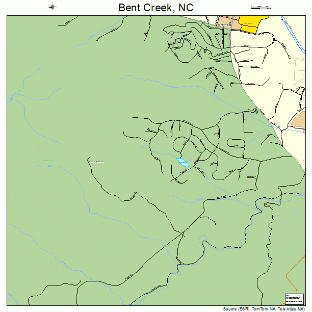 Bent Creek, NC street map