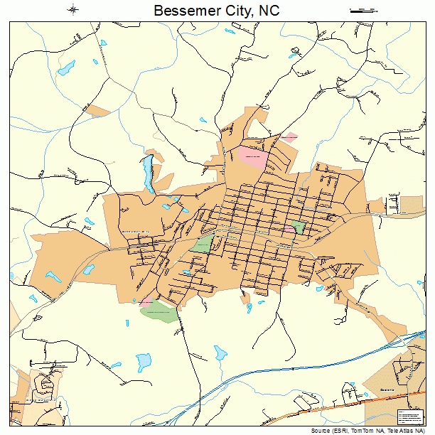 Bessemer City, NC street map