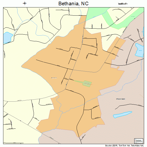 Bethania, NC street map