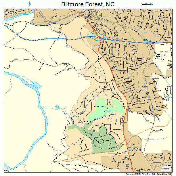 Biltmore Forest, NC street map