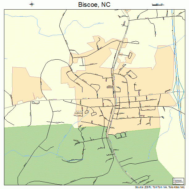 Biscoe, NC street map