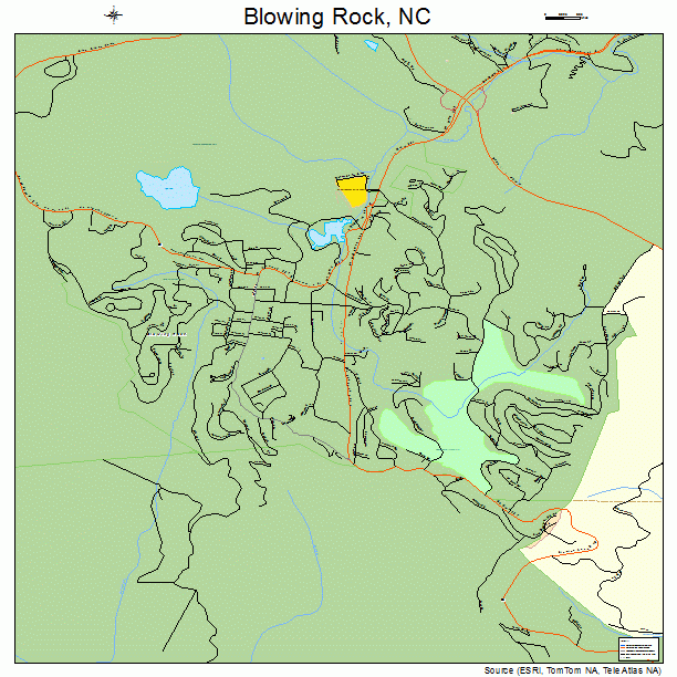 Blowing Rock, NC street map