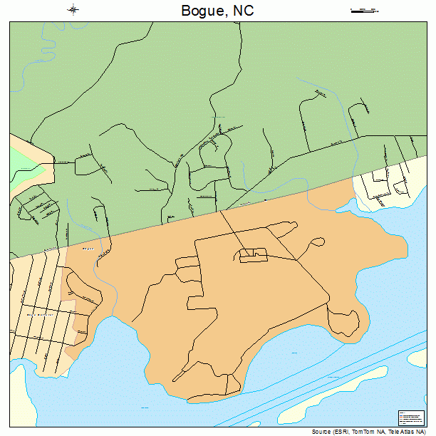 Bogue, NC street map