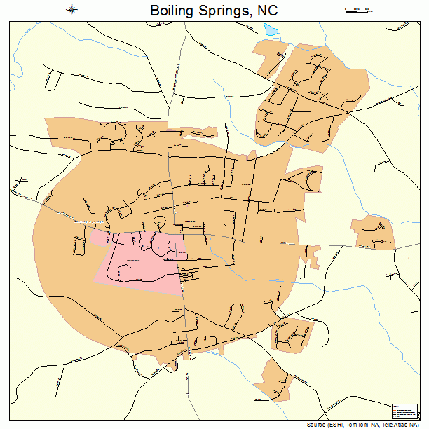 Boiling Springs, NC street map