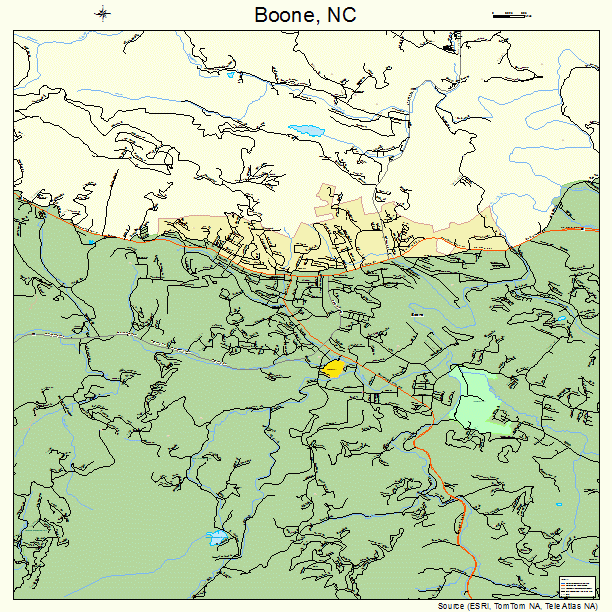 Boone, NC street map