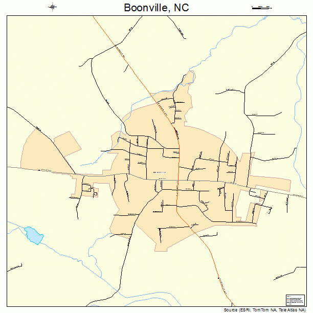 Boonville, NC street map