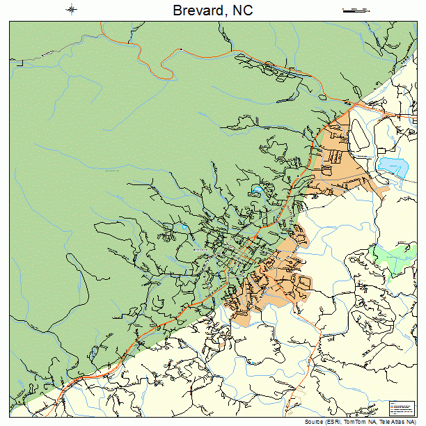 Brevard, NC street map