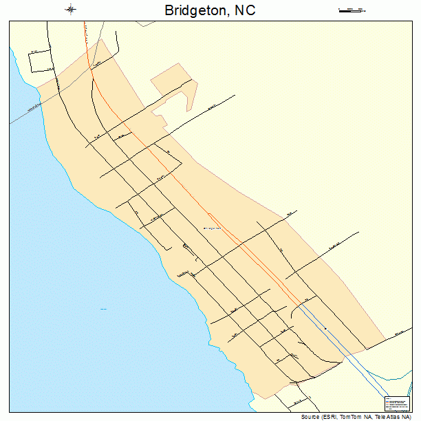 Bridgeton, NC street map