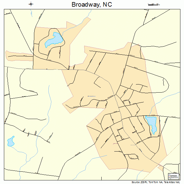 Broadway, NC street map