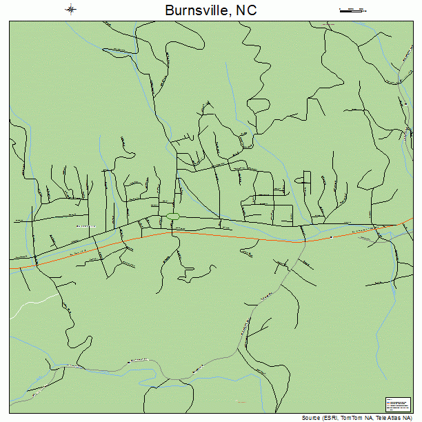 Burnsville, NC street map
