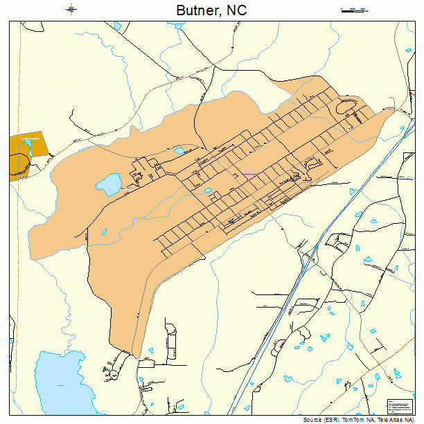 Butner, NC street map