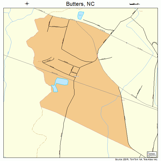 Butters, NC street map