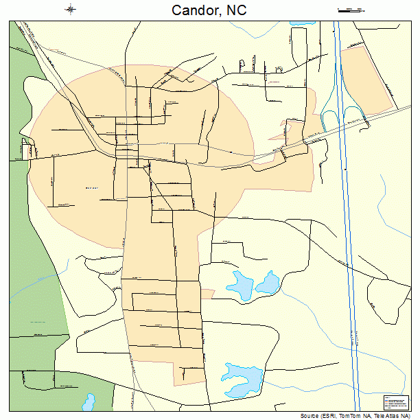 Candor, NC street map