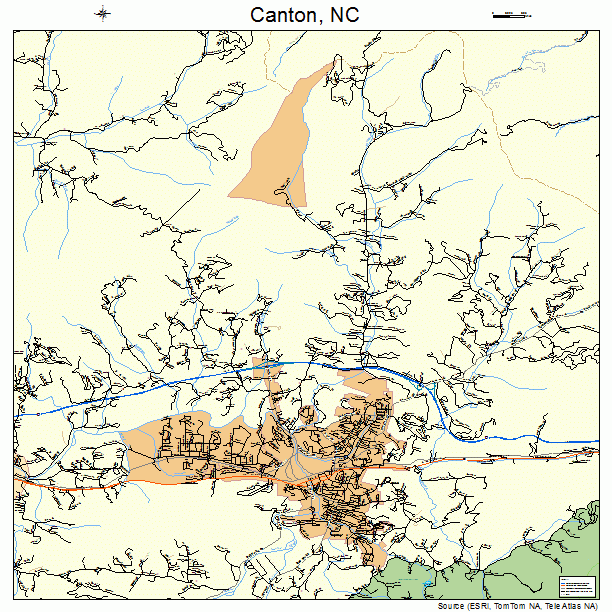 Canton, NC street map