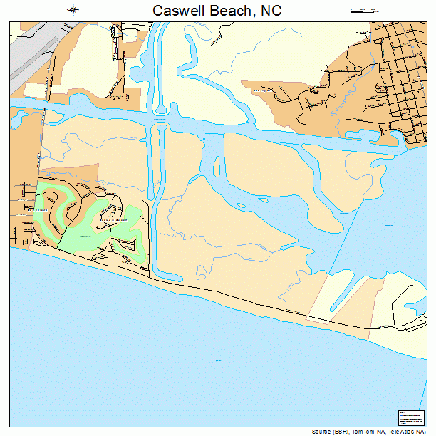 Caswell Beach, NC street map