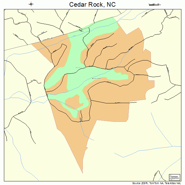 Cedar Rock, NC street map