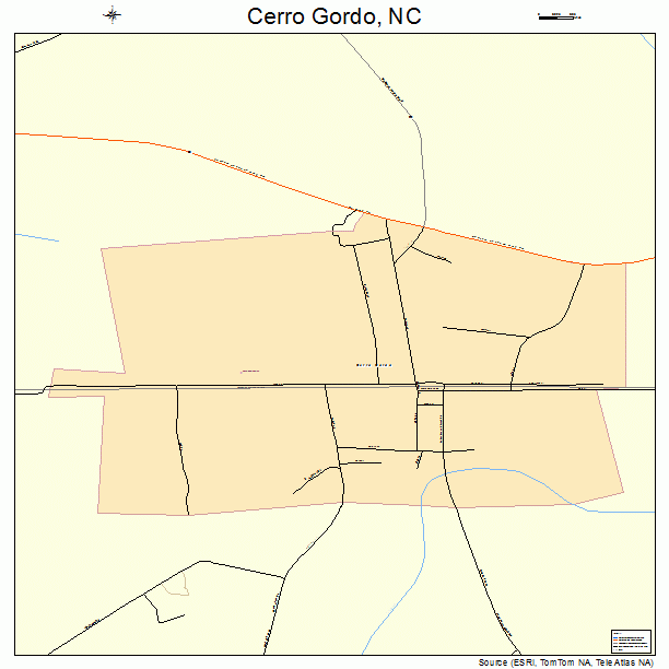 Cerro Gordo, NC street map