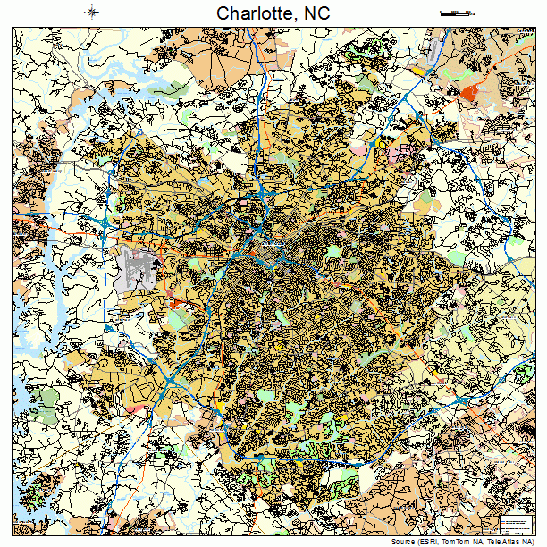 Charlotte, NC street map