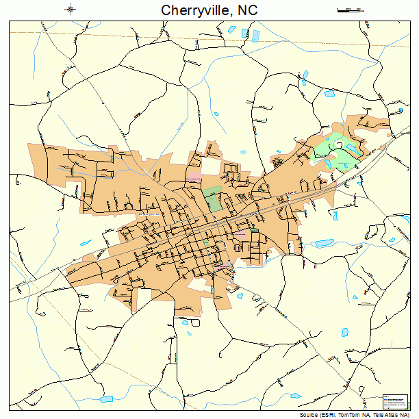 Cherryville, NC street map