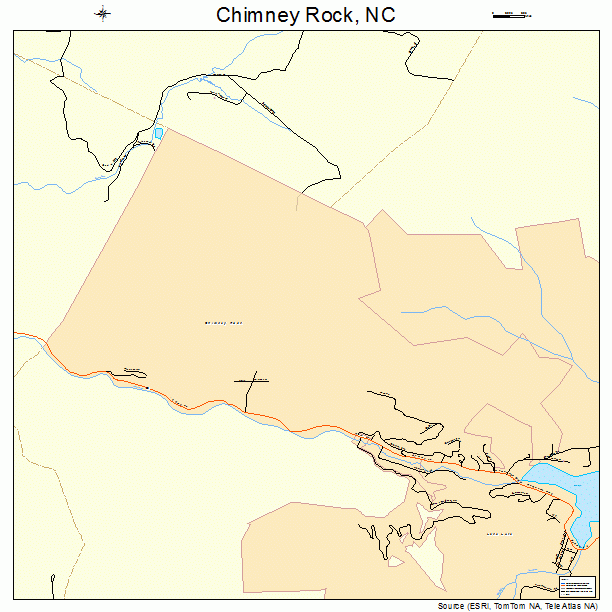Chimney Rock, NC street map