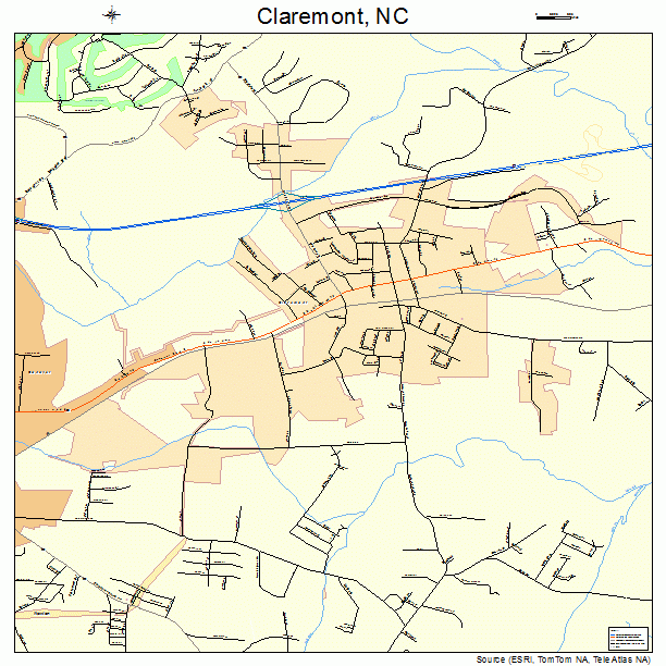 Claremont, NC street map