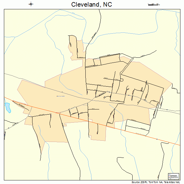 Cleveland, NC street map