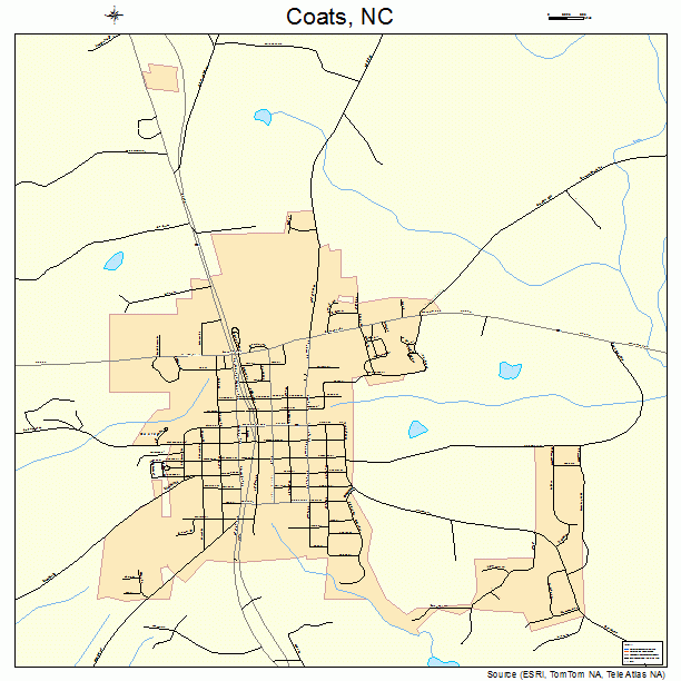 Coats, NC street map