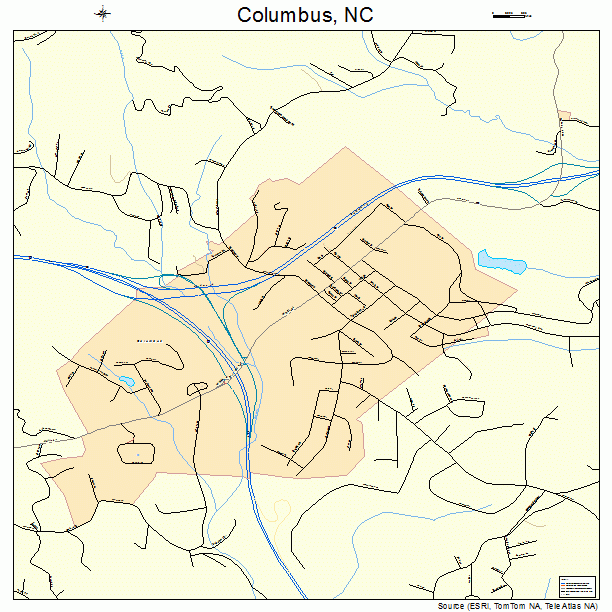 Columbus, NC street map