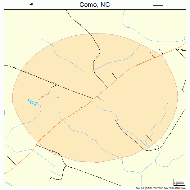 Como, NC street map