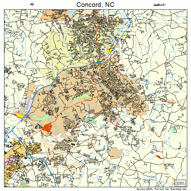 Concord, NC street map