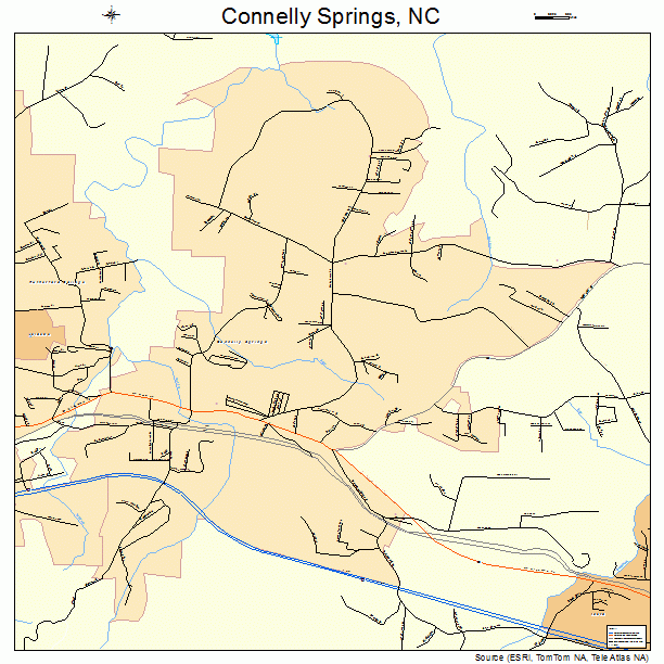 Connelly Springs, NC street map