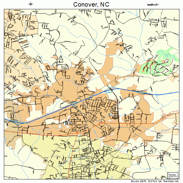 Conover, NC street map