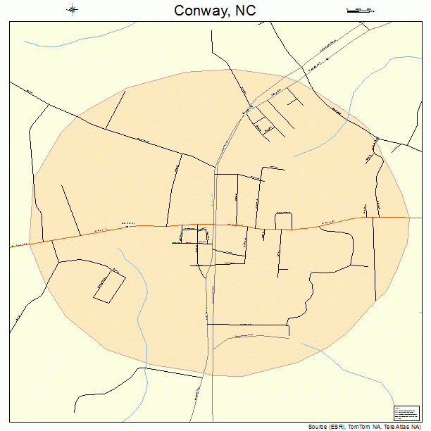 Conway, NC street map