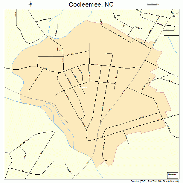 Cooleemee North Carolina Street Map 3714460