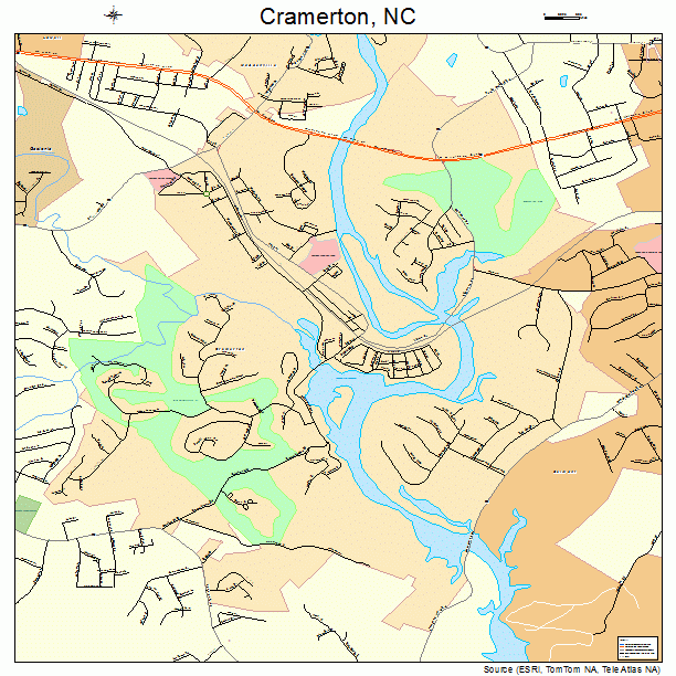 Cramerton, NC street map