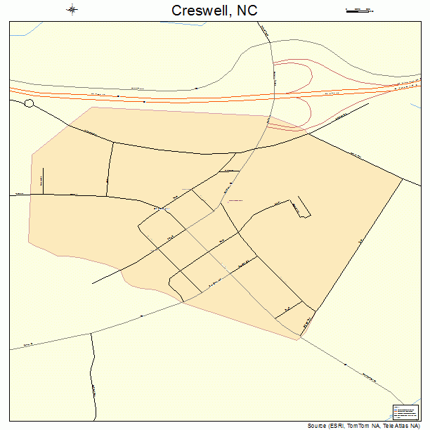 Creswell, NC street map
