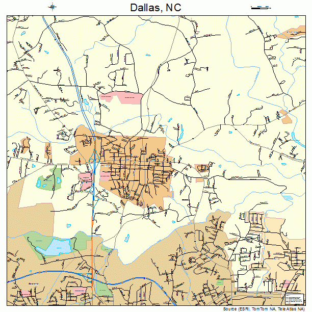 Dallas, NC street map