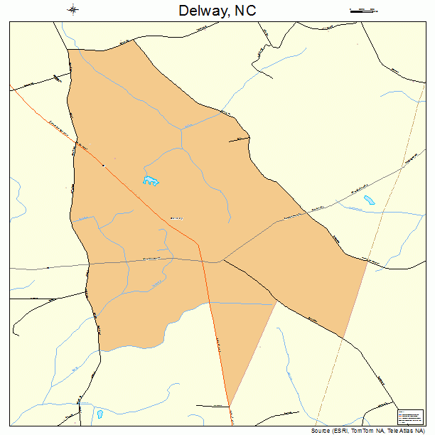 Delway, NC street map