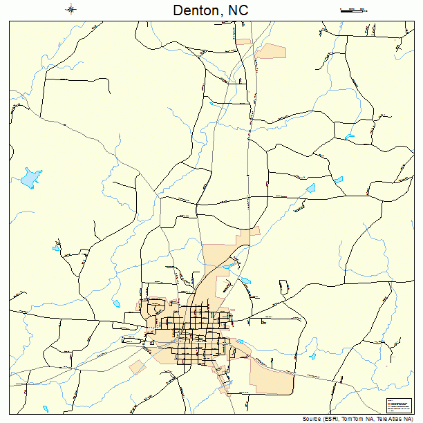 Denton, NC street map
